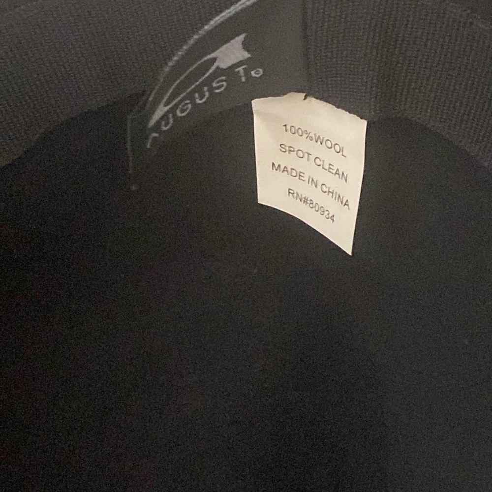 August, Black (100%) Wool, Bucket Style Hat. - Picture 9 of 10